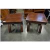 Image 1 : PAIR OF MODERN ENDTABLES - 27 X 27 INCHES X 2 FOOT TALL