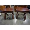 Image 2 : PAIR OF MODERN ENDTABLES - 27 X 27 INCHES X 2 FOOT TALL