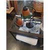 Image 1 : GLASS SHADE FLOWER TABLE LAMP AND GLASS SHELL TURTLE LAMP