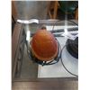 Image 2 : GLASS SHADE FLOWER TABLE LAMP AND GLASS SHELL TURTLE LAMP