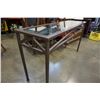 Image 5 : METAL GLASSTOP SOFA TABLE - 54 INCHES WIDE X 16 DEEP X 29 TALL