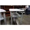 Image 3 : PAIR OF WHITE PAINTED ENDTABLES - 18 INCHES WIDE X 28 DEEP X 22 TALL