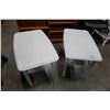 Image 4 : PAIR OF WHITE PAINTED ENDTABLES - 18 INCHES WIDE X 28 DEEP X 22 TALL