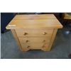 Image 1 : Pine 3 drawer nightstand - 27.5 inches wide X 17.5 deep X 26 tall