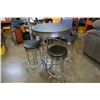 Image 2 : Bar height table and 4 bar stools - 30.5 inch diameter x 41.5 tall