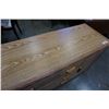 Image 4 : WILD ROSE 6 DRAWER OAK FINISH DRESSER - 61 INCHES WIDE X 18.5 DEEP X 30.5 TALL