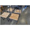 Image 3 : 4 WOVEN SEAT CHAIRS