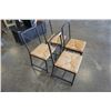 Image 7 : 4 WOVEN SEAT CHAIRS