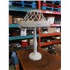 Image 1 : Vintage white wicker cane lamp with shade