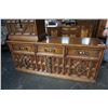 Image 2 : VINTAGE SKLAR PEPPLER DRESSER AND NIGHTSTAND - 68 INCHES WIDE X 19 DEEP X 30 TALL