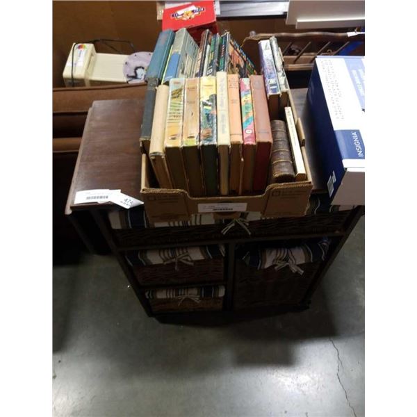 Box of hardcover novels and books