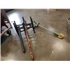 Image 1 : Vintage hobby horse with antique carved end table base and carved cane