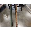 Image 3 : Vintage hobby horse with antique carved end table base and carved cane