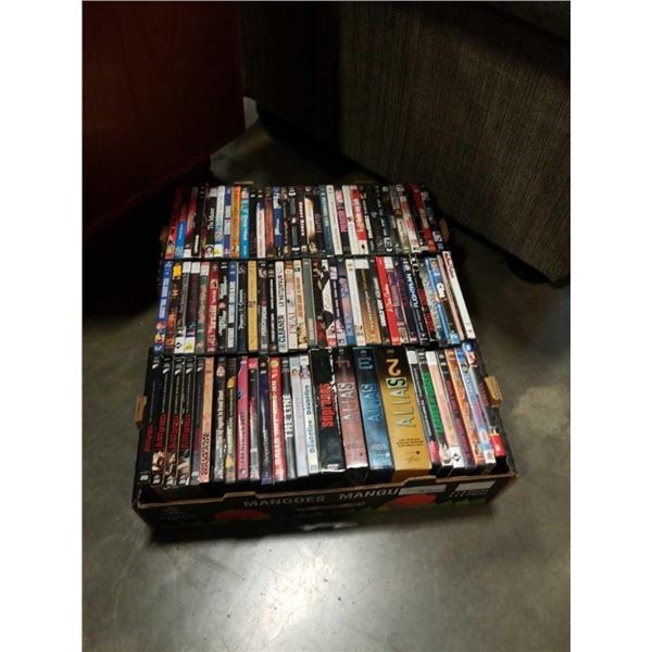 Tray of DVD and DVD sets