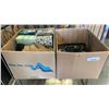 Image 1 : 2 BOXES OF PURSES AND LADIES SHOES, HEELS