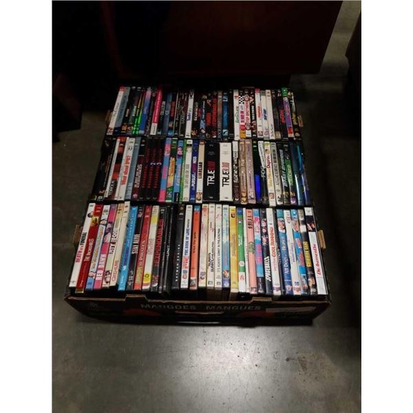 Tray of DVD and DVD sets