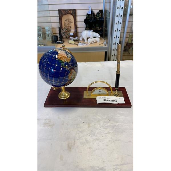 GLOBE CLOCK PEN HOLDER STAND