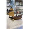 Image 2 : WOOD SAILING SHIP LAMP
