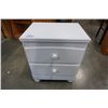 Image 1 : PAINTED WHITE 2 DRAWER NIGHTSTAND - 21 INCHES WIDE X 15.5 DEEP X 25.5 TALL