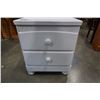 Image 2 : PAINTED WHITE 2 DRAWER NIGHTSTAND - 21 INCHES WIDE X 15.5 DEEP X 25.5 TALL