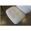Image 2 : WHITE LEATHER GAS LIFT BAR STOOL