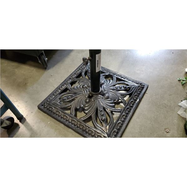 Square cast iron umbrella stand