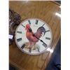 Image 2 : Porcelain mantel clock and red rooster clock