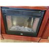 Image 2 : MAHOGANY FINISH FIREPLACE MANTLE WITH ELECTRIC FIREPLACE