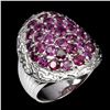 Image 1 : Natural Stunning Rhodolite Garnet Ring