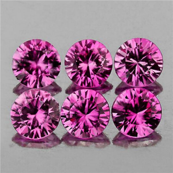 Natural Untreated AAA Pink Sapphire 6 Pc{Flawless-VVS1}