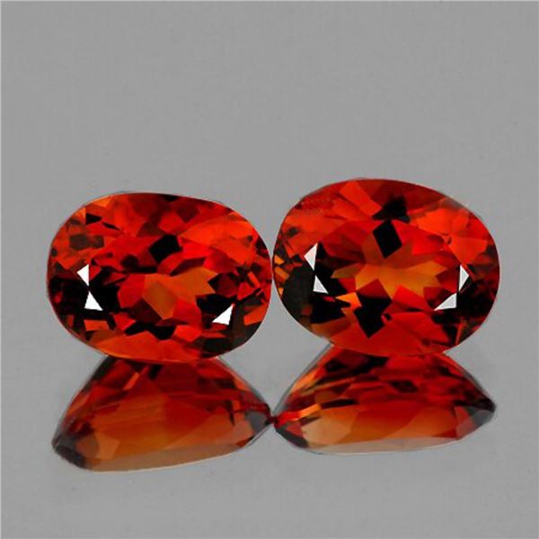 Natural Madeira Orange Citrine Pair (Flawless-VVS}