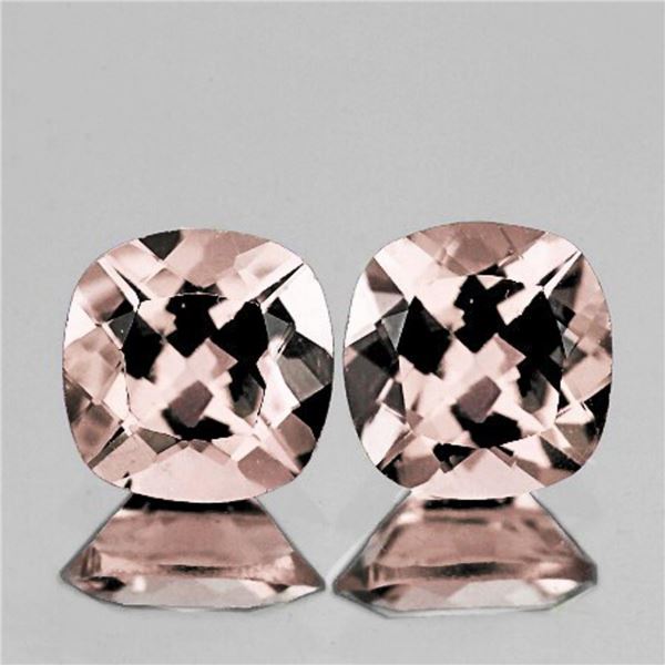 Natural Peach Pink Morganite Pair [VVS]