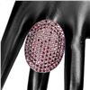 Image 3 : Natural Unheated Round Rhodolite Garnet Ring