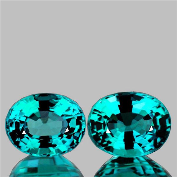 Natural Paraiba Green Blue Apatite Pair (Flawless-VVS)