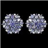 Image 1 : Natural Unheated Oval Tanzanite Earrings