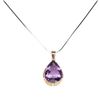 Image 1 : Natural Unheated Purple Amethyst 16x12mm Necklace