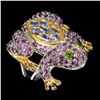 Image 1 : Natural Tanzanite Ch-Diopside & Rhodolite Ring