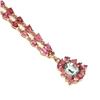 Image 2 : Natural Sky Blue Topaz & Pink Tourmaline Necklace