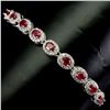 Image 1 : Natural Oval Oval Red Ruby Bracelet