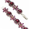 Image 3 : Natural Rhodolite Garnet & Tourmaline Bracelet