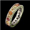 Image 1 : Natural Multi-Color Sapphire & Ch-Diopside Ring
