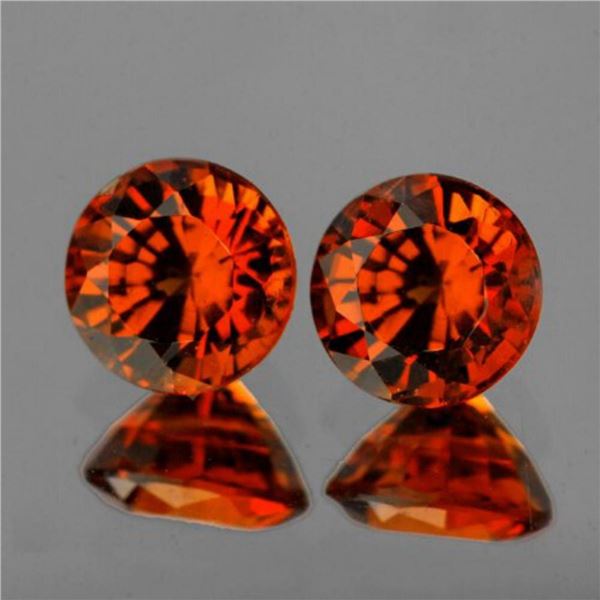 Natural Mandarin Orange Spessartite Garnet Pair - FL