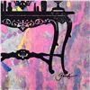 Image 2 : Gail Rodgers, "Mirror Mirror" Hand Signed Original Hand Pulled Silkscreen Mixed Media on Canvas with