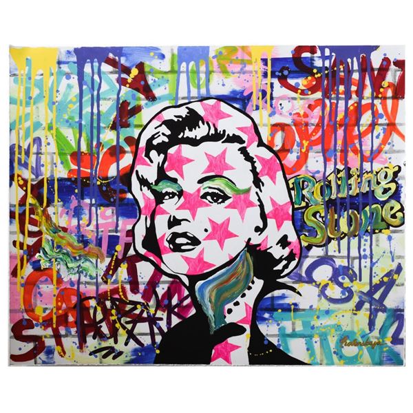 Nastya Rovenskaya- Original Mixed Media on Paper "Starface"