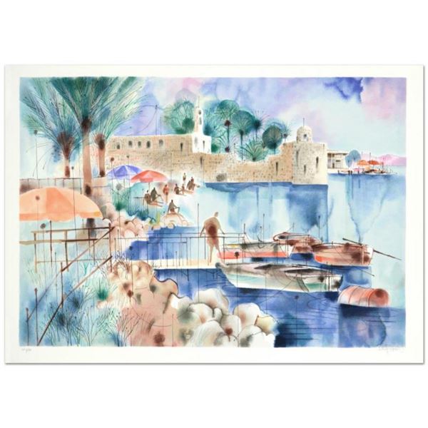 Shmuel Katz (1926-2010), "Sea of Galilee" Limited Edition Serigraph Numbered and Hand Signed with Ce