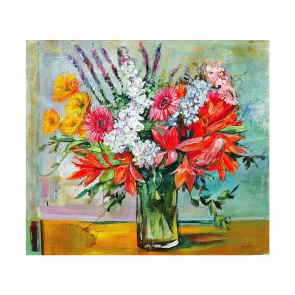 Lenner Gogli, "Ornate Bouquet" Limited Edition on Canvas, Numbered and Hand Signed with Letter of Au