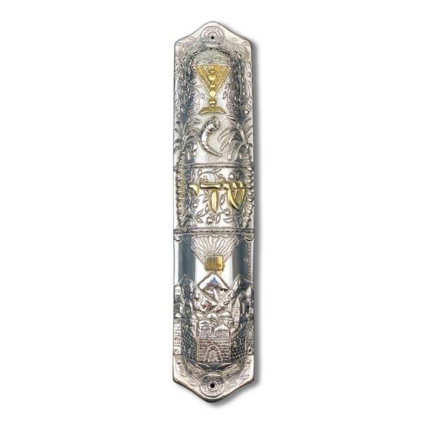 Raphael Abecassis Sterling Silver Electroform Mezuzah with Letter of Authenticity.
