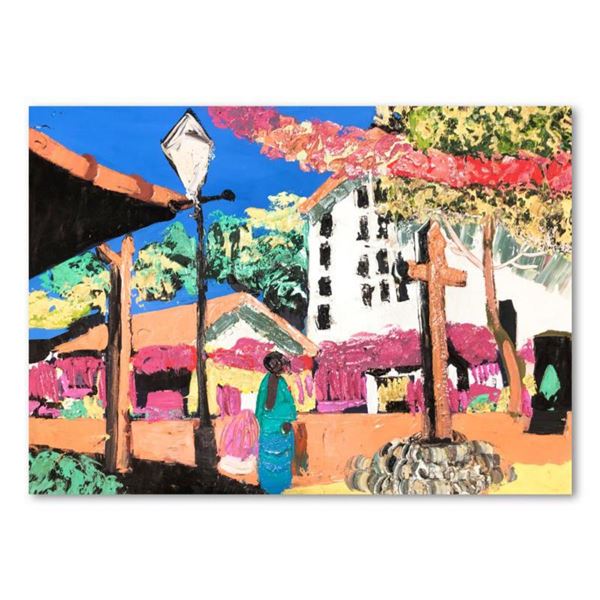 Paul Blaine Henrie (1932-1999), "Afternoon on Olivera St" Hand Signed Original Painting on Canvas (3
