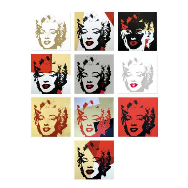 Andy Warhol  Golden Marilyn Portfolio  Limited Edition Suite of 10 Silk Screen Prints from Sunday B 