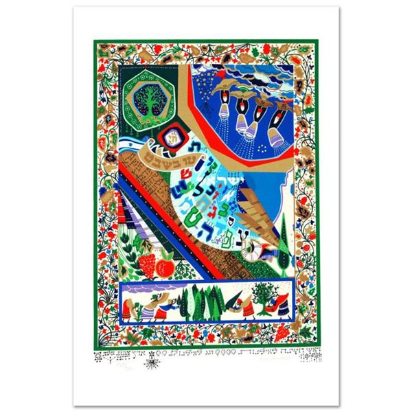 Raphael Abecassis "Tu B'Shvat" Limited Edition Serigraph; Numbered and Hand Signed; Certificate of A